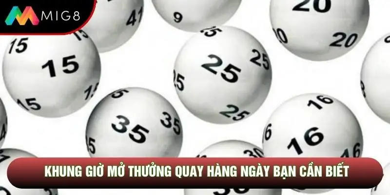 Khung giờ mở thưởng quay hàng ngày bạn cần biết